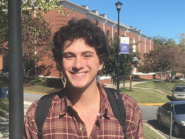 University of North Georgia student Nicholas Ives said he believes most members of Congress are more interested in political wins than what’s best for the country. As for the impeachment inquiry, “when some people say some things and other people say other things, you don’t know what to believe.” ERIC STIRGUS/ESTIRGUS@AJC.COM