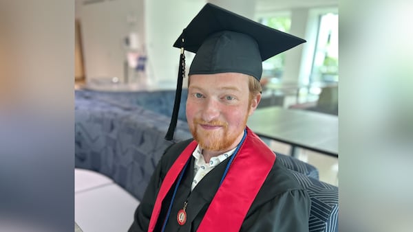 Grant Martin graduated in May from Columbus State University while waiting for his new heart at Emory University Hospital. Courtesy