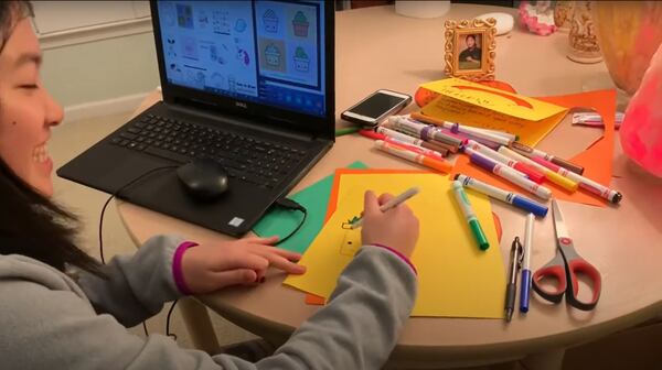 How it all began: Jean crafting cards for seniors at the beginning of the pandemic.
Photo courtesy of Jean Yu