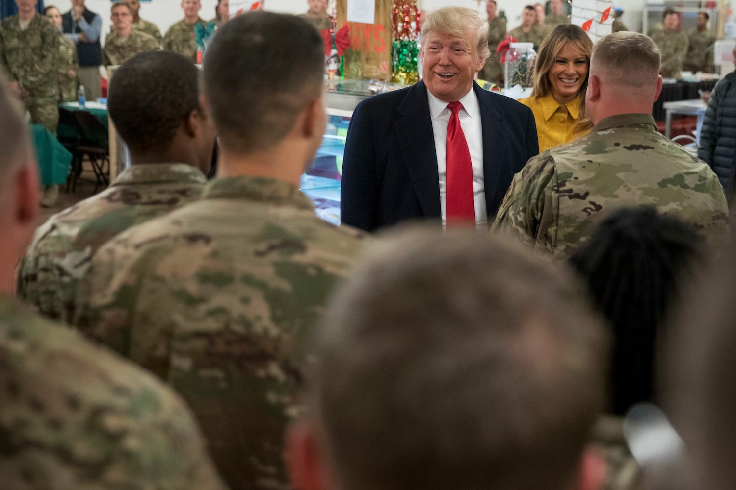 Trump makes unannounced visit to troops in Iraq