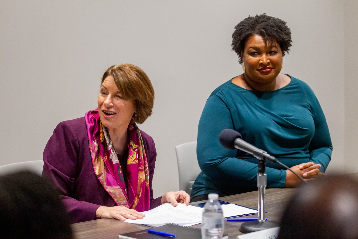 Abrams, Klobuchar hold voting rights roundtable in Georgia