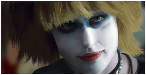 Daryl Hannah in "Blade Runner" and lots of eyeliner.