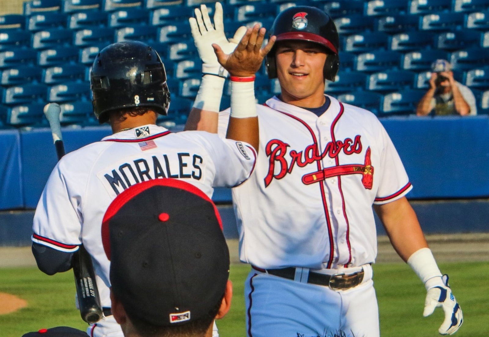 Austin Riley (right) playing for the Rome Braves in 2016. PHOTO COURTESY ROME BRAVES