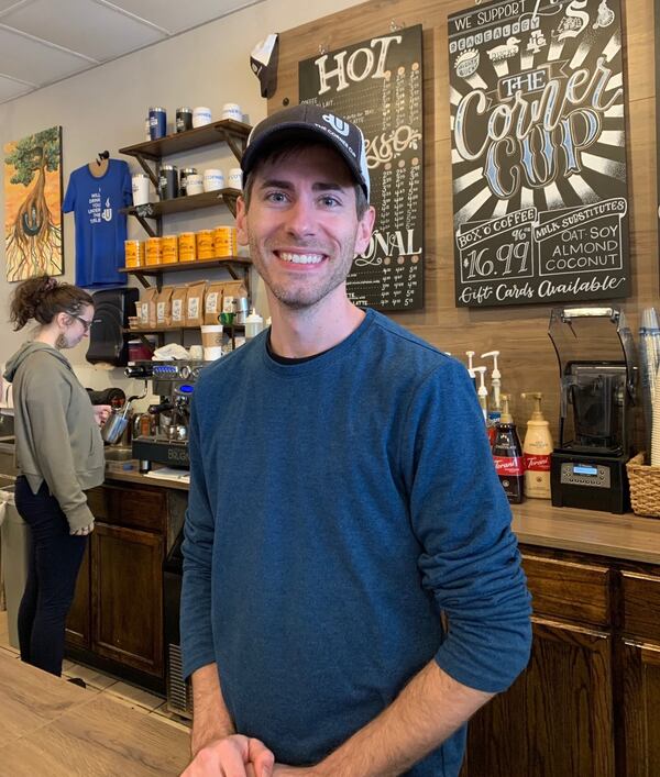 Corner Cup owner Rich Lavery, seen at the Decatur store, said, “I want people to treat it like it’s my home, and they just come and hang out with me.” CONTRIBUTED BY OLIVIA KING