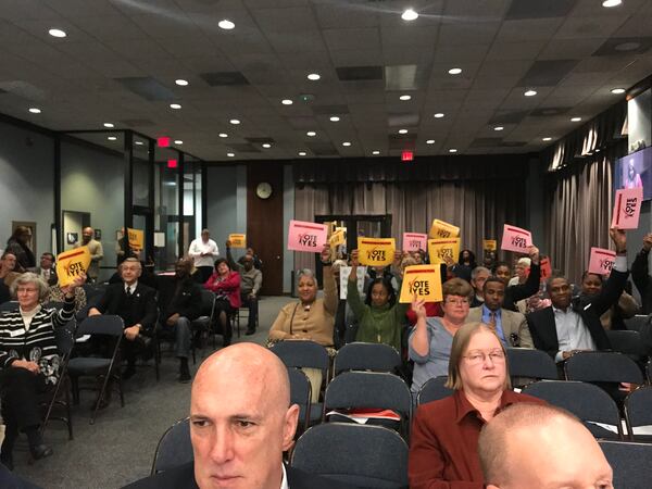 Residents turned out to speak on the name of a new park in Mableton. (Meris Lutz/AJC)