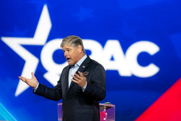 Fox News personality (and former Atlanta radio man) Sean Hannity will be back in his old stomping grounds Monday when he hosts a town hall event for Herschel Walker. (Emil Lippe/The New York Times)