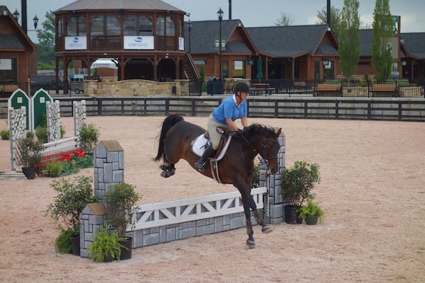 A hunter-jumper practices at Tryon International Equestrian Center at Tryon Resort in Spring Mill, N.C. CONTRIBUTED BY WESLEY K.H. TEO