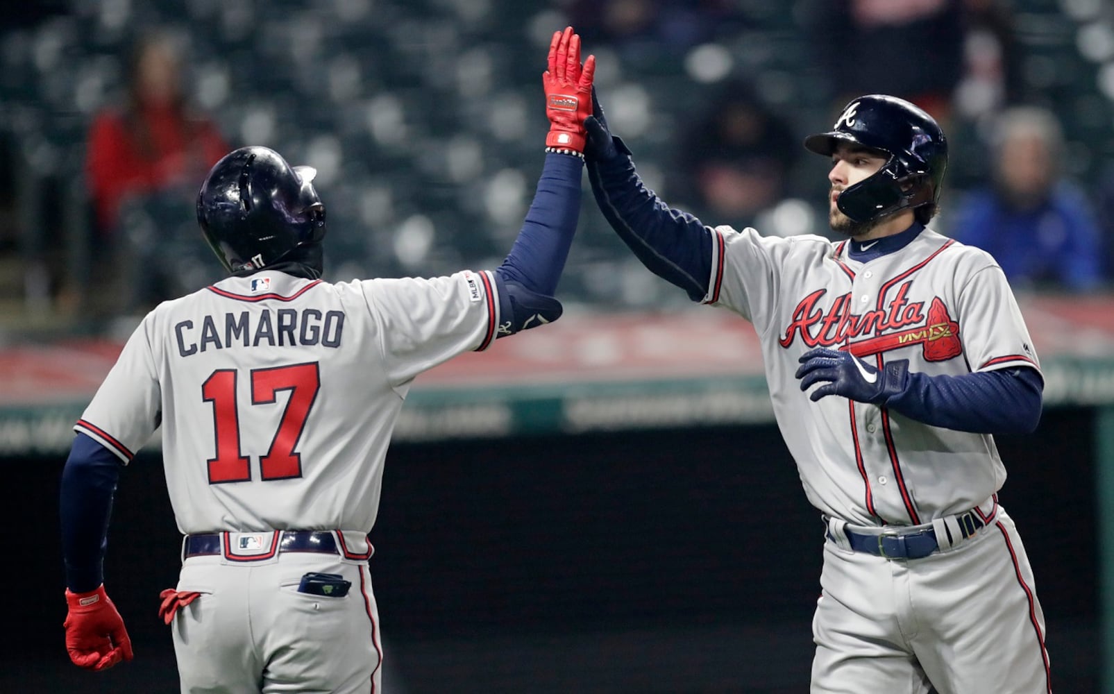 Photos: Braves stun Indians with Game 2 comeback