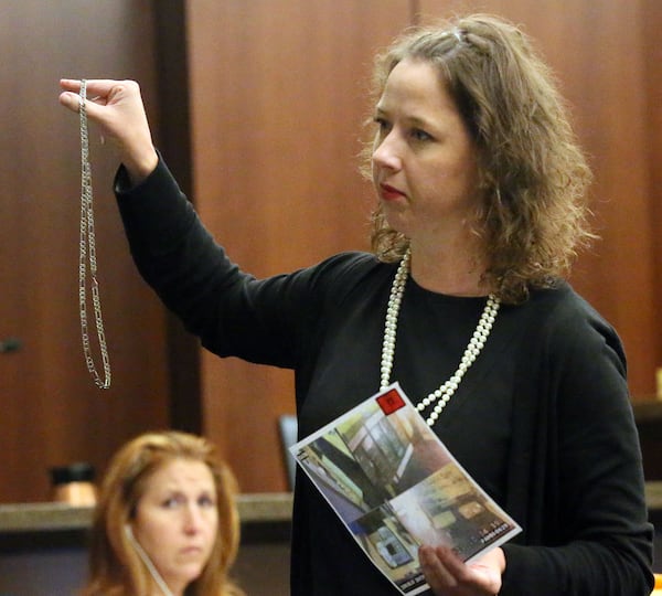 Brunswick Judicial Circuit District Attorney Jackie Johnson during a murder trial in Cobb Superior Court in Marietta in 2013.