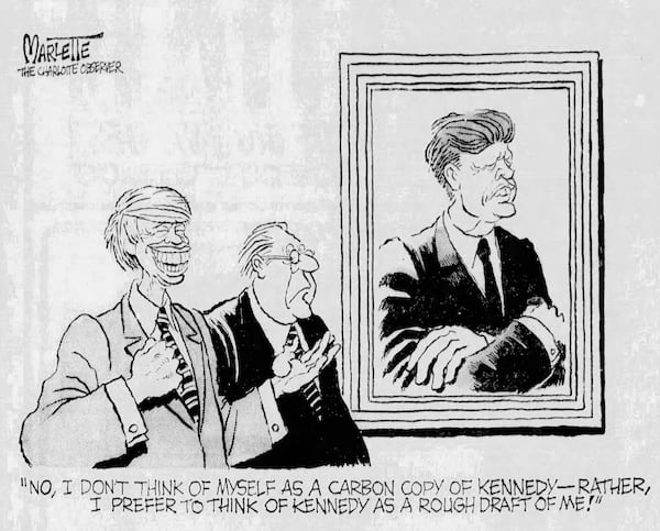 Jimmy Carter cartoons by Doug Marlette, The Charlotte Observer, March 17, 1977. Reprinted with permission.