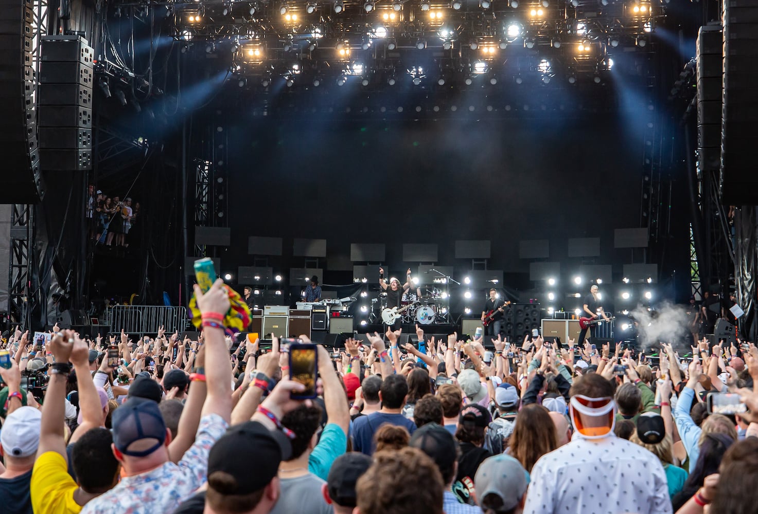 Atlanta, Ga: Foo Fighters closed out Shaky Knees 2024 on Sunday night with extended versions of their biggest hits. Photo taken May 5, 2024 at Central Park, Old 4th Ward.  (RYAN FLEISHER FOR THE ATLANTA JOURNAL-CONSTITUTION)