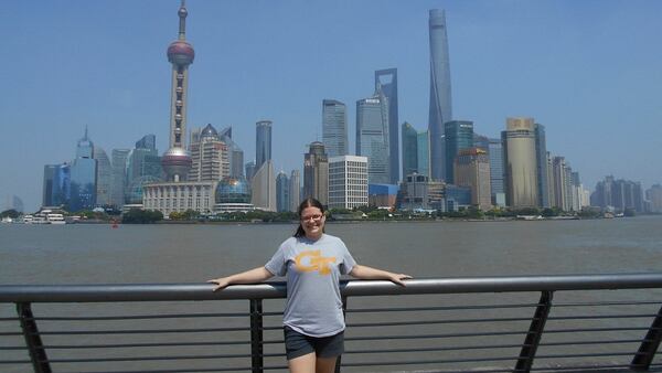 Georgia Tech grad Victoria Wall in Shanghai. (Courtesy Victoria Wall)