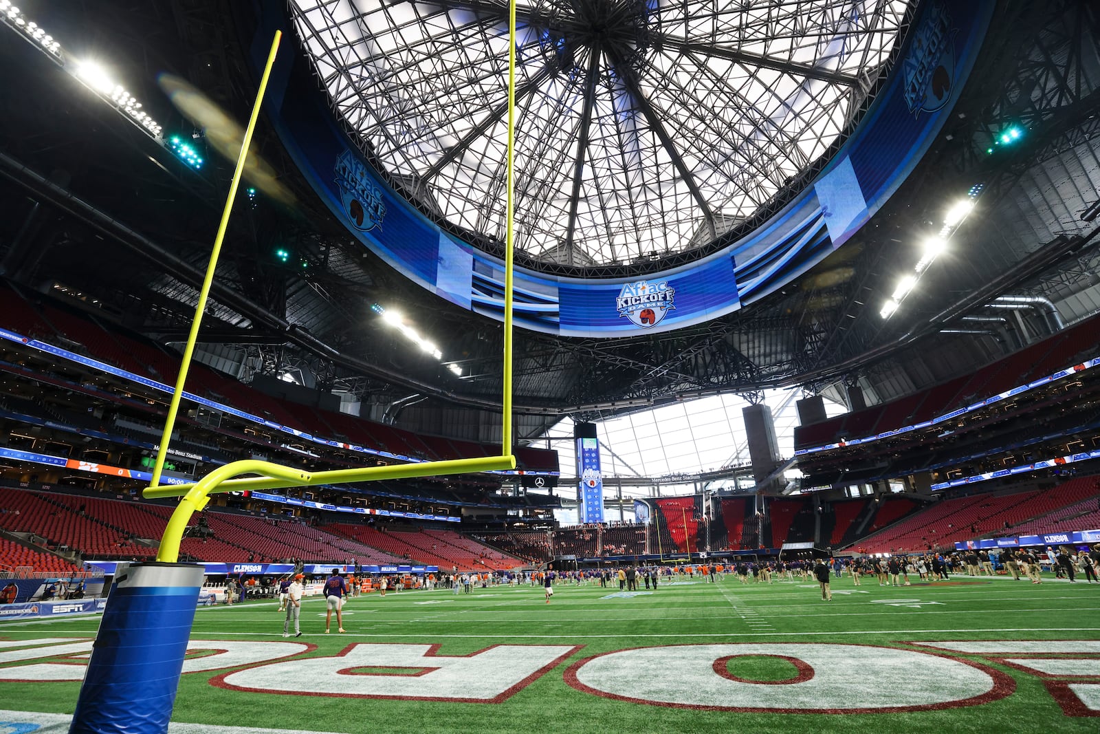 Mercedes-Benz Stadium prior to Georgia football's August matchup with Clemson.
