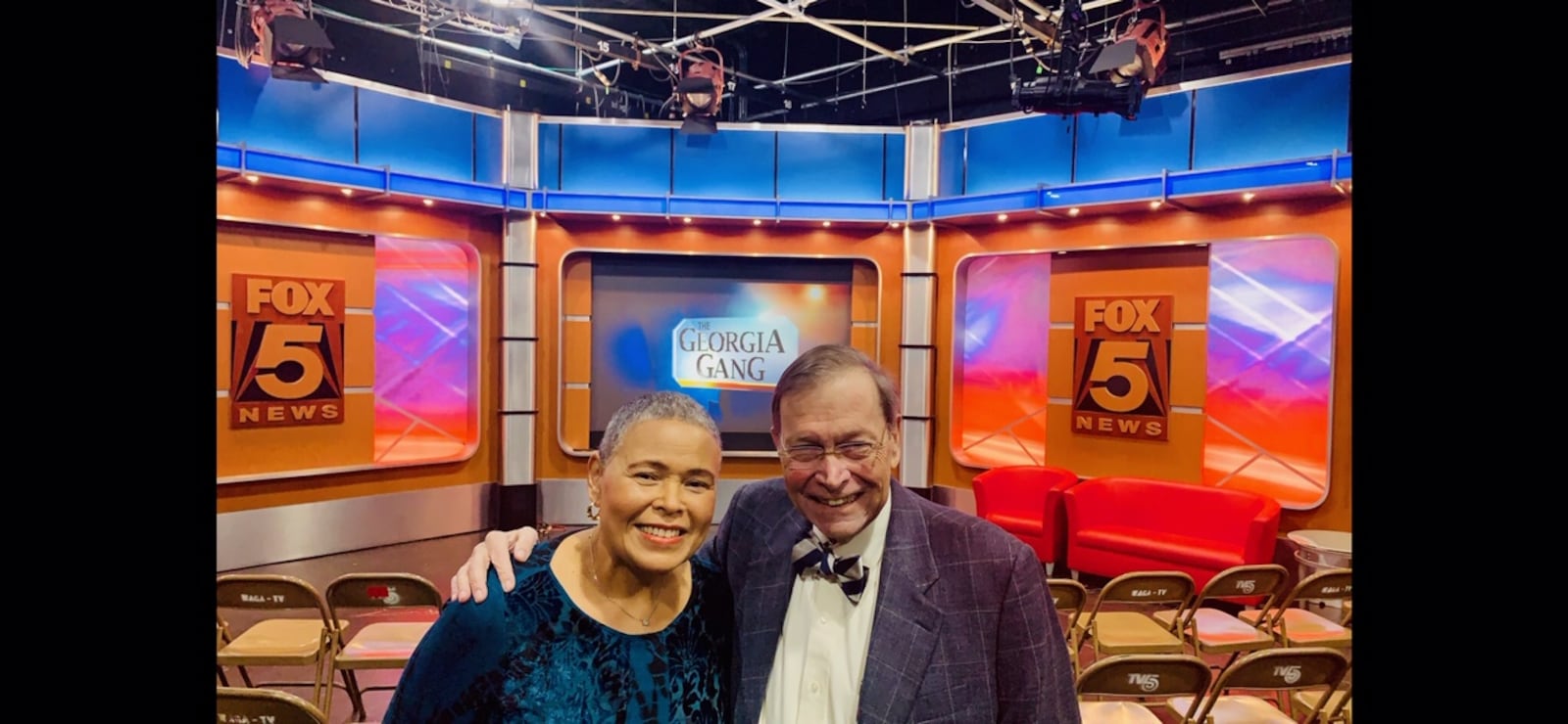 Alexis Scott with Dick Williams on March 8, 2019, his final day at "The Georgia Gang."