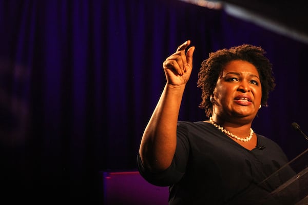 Stacey Abrams, a Democratic candidate for governor, addresses the Netroots Nation conference in Atlanta last August. Chad Rhym/Chad.Rhym@ajc.com