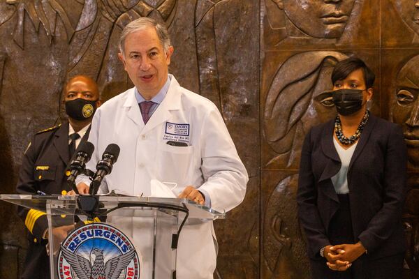 In this file photo from August 2021, Emory infectious diseases expert  Dr. Carlos del Rio addresses rising cases of the delta variant of COVID-19 during a press conference. (Jenni Girtman for The Atlanta Journal-Constitution)