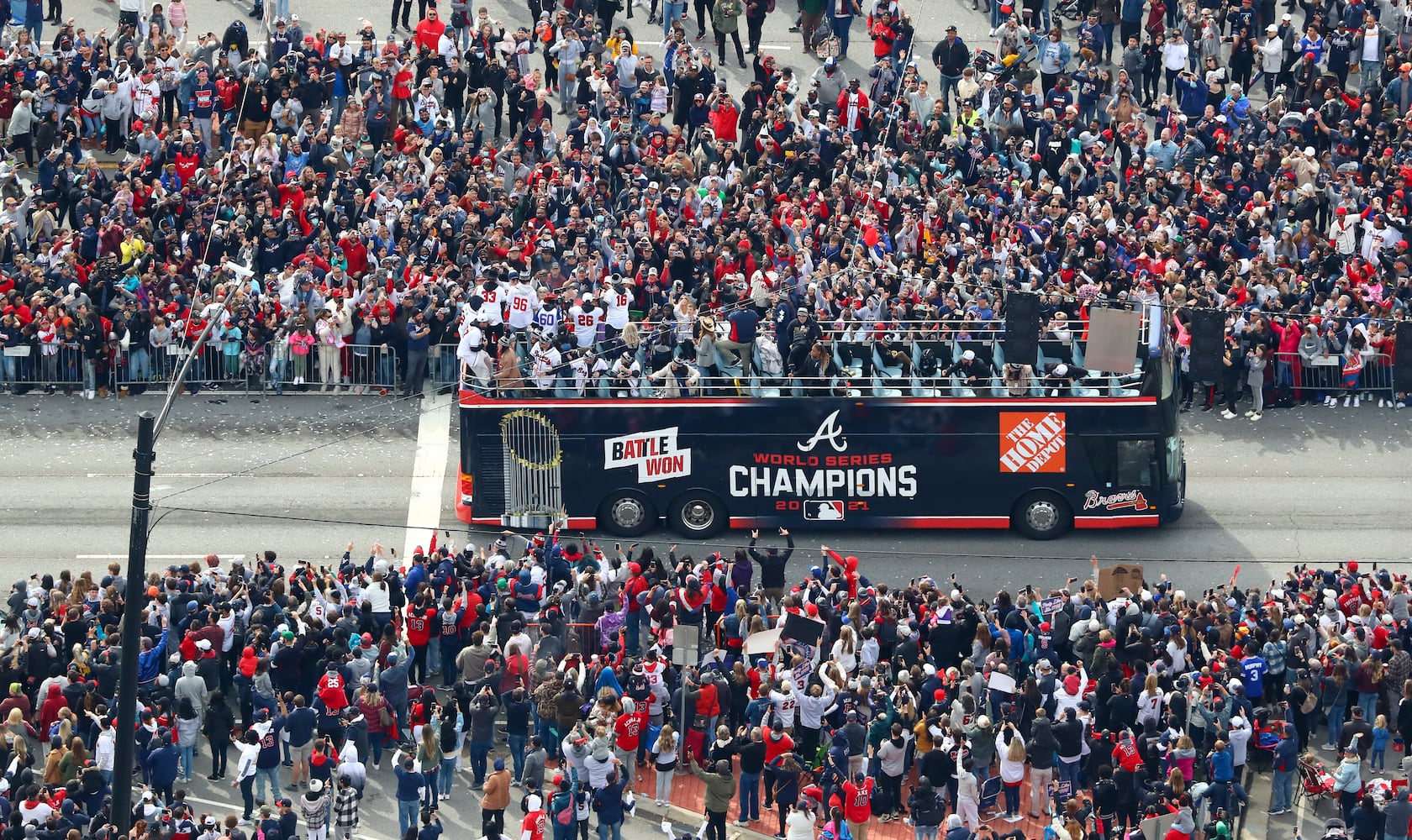 Braves baseball parade