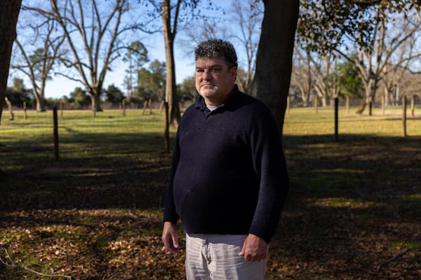 Brian Casterline poses for a portrait at Jimmy Carter’s Boyhood Farm in Plains on Monday, December 30, 2024, a day after former President Jimmy Carter died at the age of 100. (Arvin Temkar / AJC)