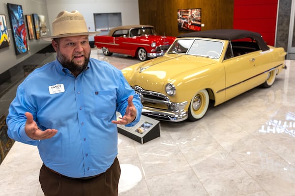 Savory Automobile Museum Director of Development Tom Shinall talks about upcoming rotating shows in Cartersville. Steve Schaefer/steve.schaefer@ajc.com)