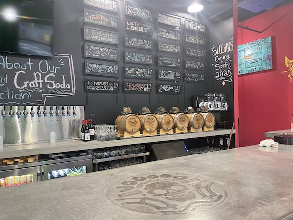 The Voodoo Brewing Co. location in Roswell, a complete redo from the ground up, features chalkboard walls. (Courtesy of Voodoo Brewing Co.)