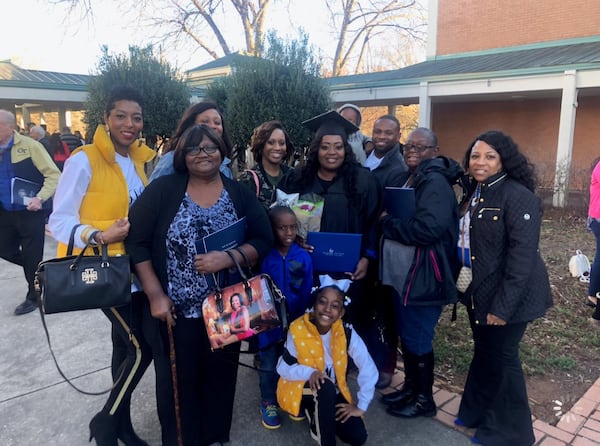 Latonya Young poses for a photo after receiving her associate's degree in criminal justice from Georgia State University after the December 2019 commencement ceremony. CONTRIBUTED.