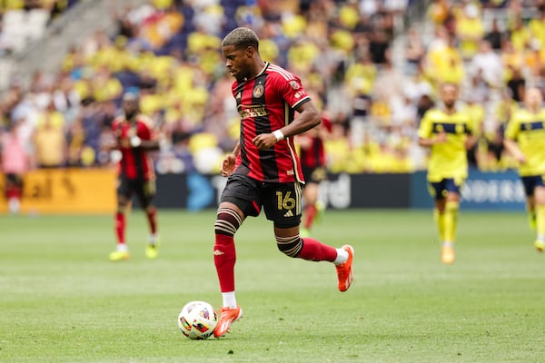 Atlanta United forward Xande Silva dribbles during the second half. (Photo by Johnnie Izquierdo/Atlanta United)