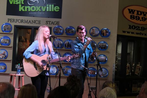 Emily Ann Roberts performs at the Blue Plate Special at the WDVX studios inside the Knoxville Visitors Center. Contributed by Visit Knoxville