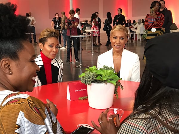 Jada Pinkett-Smith and Adrienne Banfield-Jones at the Fairmont in Atlanta October 20, 2018. CREDIT: Rodney Ho/rho@ajc.com