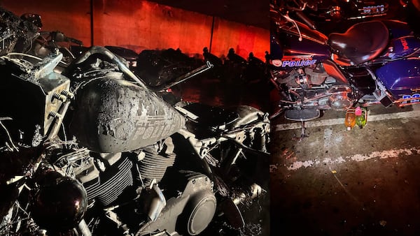 Multiple Atlanta police motorcycles were destroyed in the fire. July 1, 2023 (Contributed)