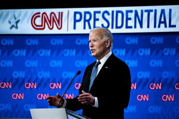 President Joe Biden during last month's debate at CNN studios in Atlanta.