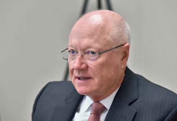 Bill Compton, Senior Vice President of Grady EMS, speaks at the headquarters on Thursday, June 28, 2018. Grady EMS planned to take over ambulance service Sept. 1, but must move faster after American Medical Response said it would be leaving the zone beginning at the end of June. HYOSUB SHIN / HSHIN@AJC.COM