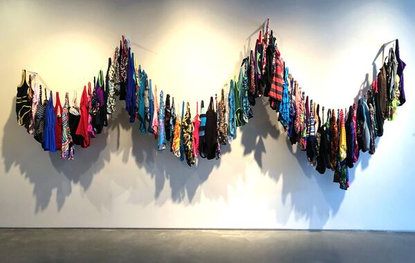 Atlanta artist Jaime Bull’s “Bathing Suit Bunting” is featured in the Zuckerman Museum of Art exhibition “Figure Forward.” CONTRIBUTED BY ZUCKERMAN MUSEUM OF ART