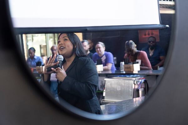 Kristin Edwards, manager of nightlife and culture for the city of Atlanta, talks during a safety training seminar for nightlife workers on June 11. Staff photo by Ben Gray / Ben@BenGray.com