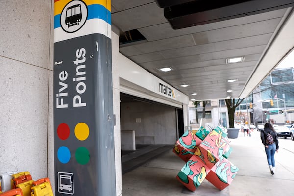 Views Five Points Marta Station in Atlanta shown on Monday, Feb. 5, 2024. (Natrice Miller/ Natrice.miller@ajc.com)