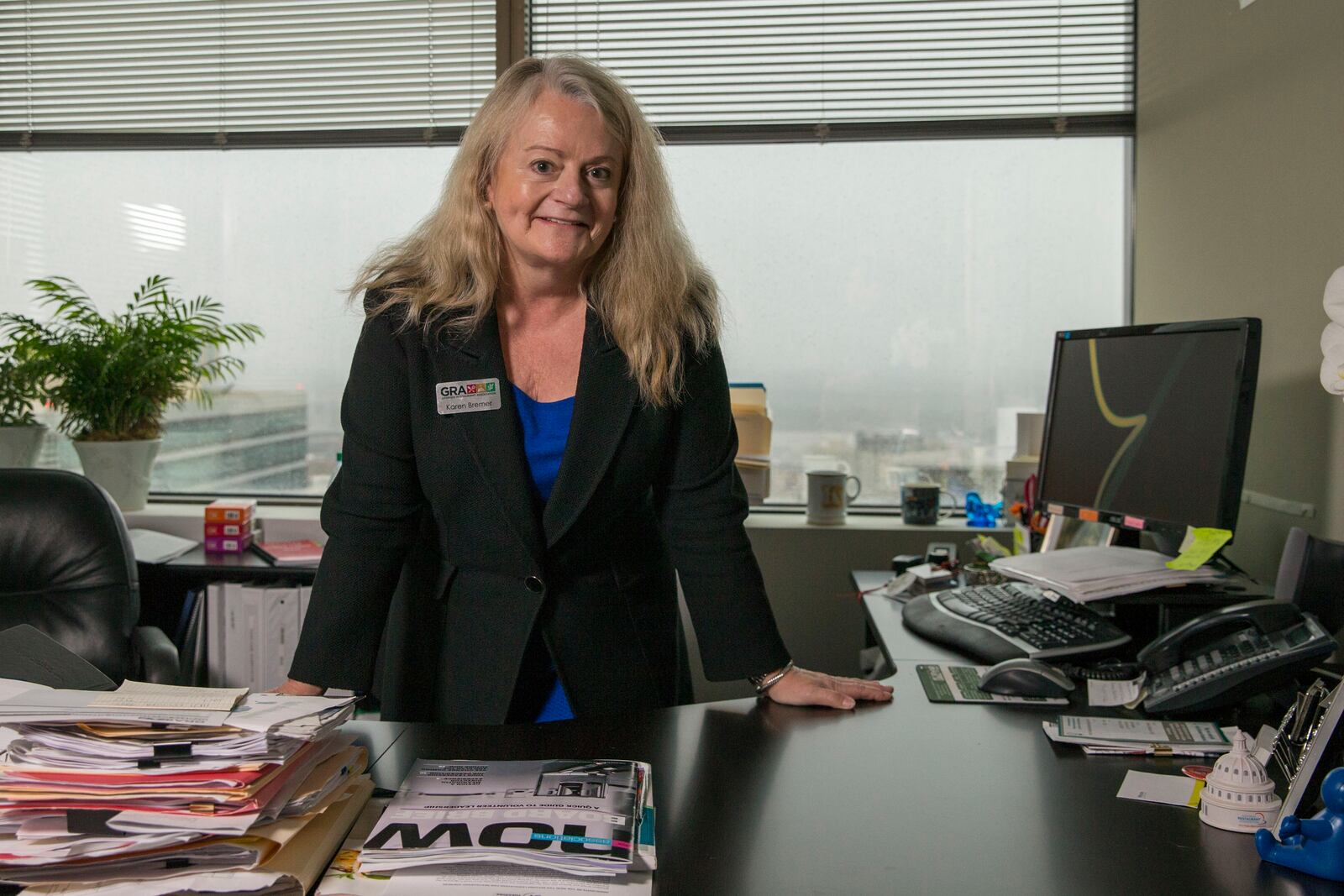 Karen Bremer, CEO of the Georgia Restaurant Association, poses for a portrait in her office, located at 260 Peachtree Street NE, Wednesday, February 7, 2018.  (Alyssa Pointer/The Atlanta Journal-Constitution