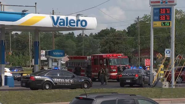 DeKalb County police are investigating a Thursday afternoon shooting at a gas station along Redan Road in Stone Mountain.