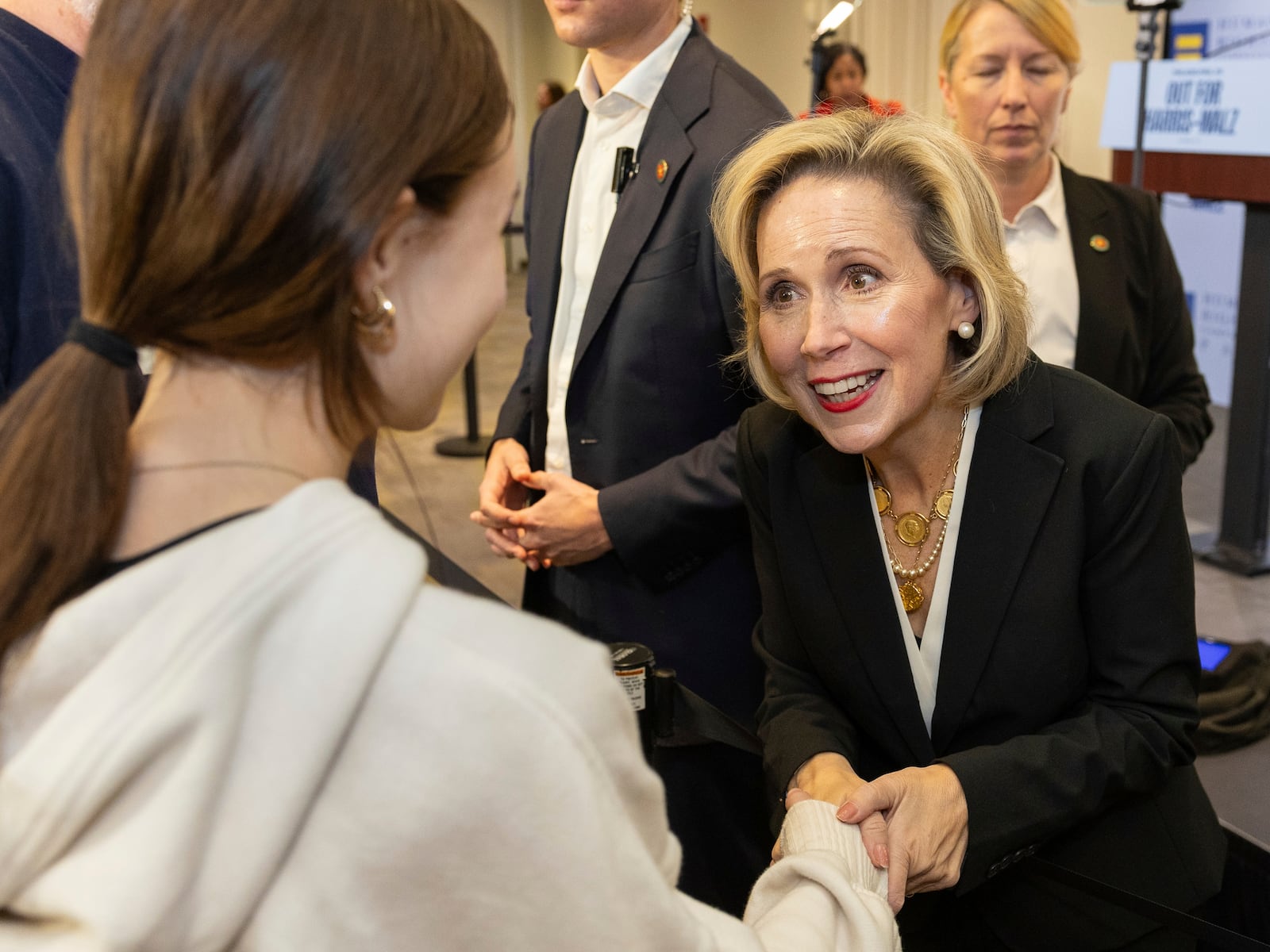 Minnesota first lady Gwen Walz campaigned for Vice President Kamala Harris in Cobb County this week.