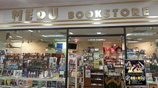 Medu Bookstore at Greenbriar Mall dedicates a section of the store to Kwanzaa items.