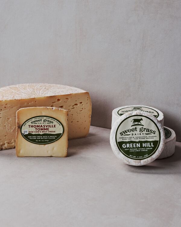 Green Hill and Thomasville tomme cheeses. Courtesy of Andrew Thomas Lee