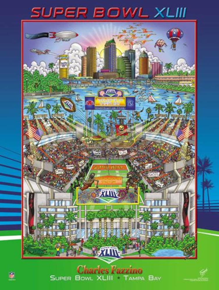 Fazzino 's Super Bowl posters