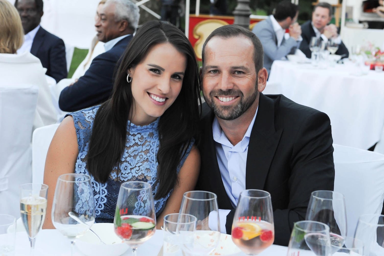 Professional golfer Sergio Garcia and fiancee Angela Akins