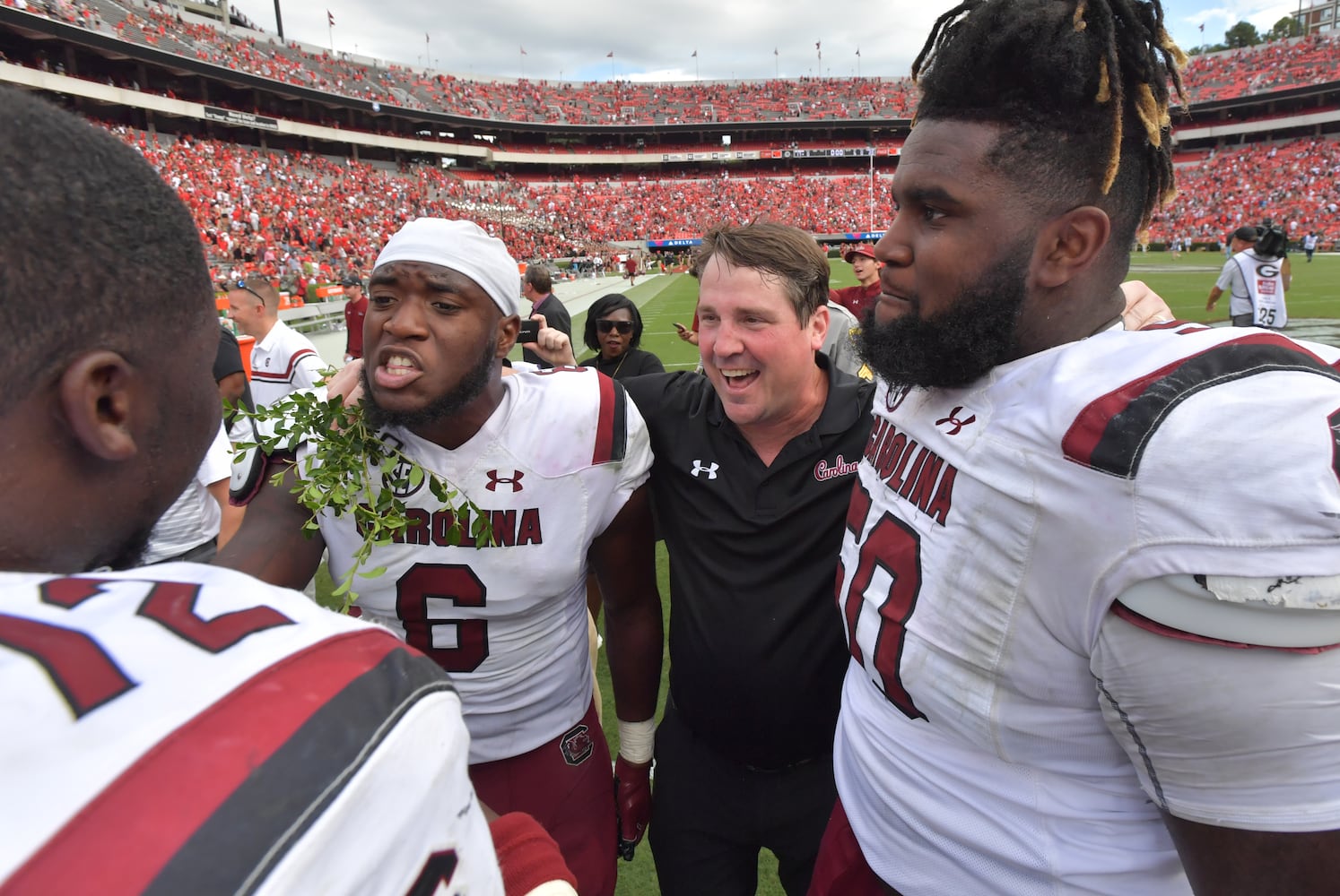 Photos: No. 3 Bulldogs are stunned by South Carolina