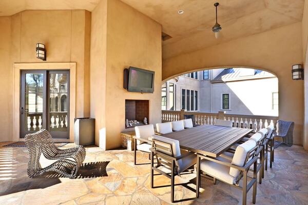 The veranda of Hines Ward's Sandy Springs home.