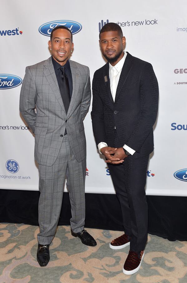 ATLANTA, GA - JULY 23: (L-R) Recording Artist Ludacris and recording artist Usher Raymond attend Ushers New Look United to Ignite Awards Presidents Circle Luncheon on July 23, 2015 in Atlanta, Georgia. (Photo by Moses Robinson/Getty Images for Usher's New Look)