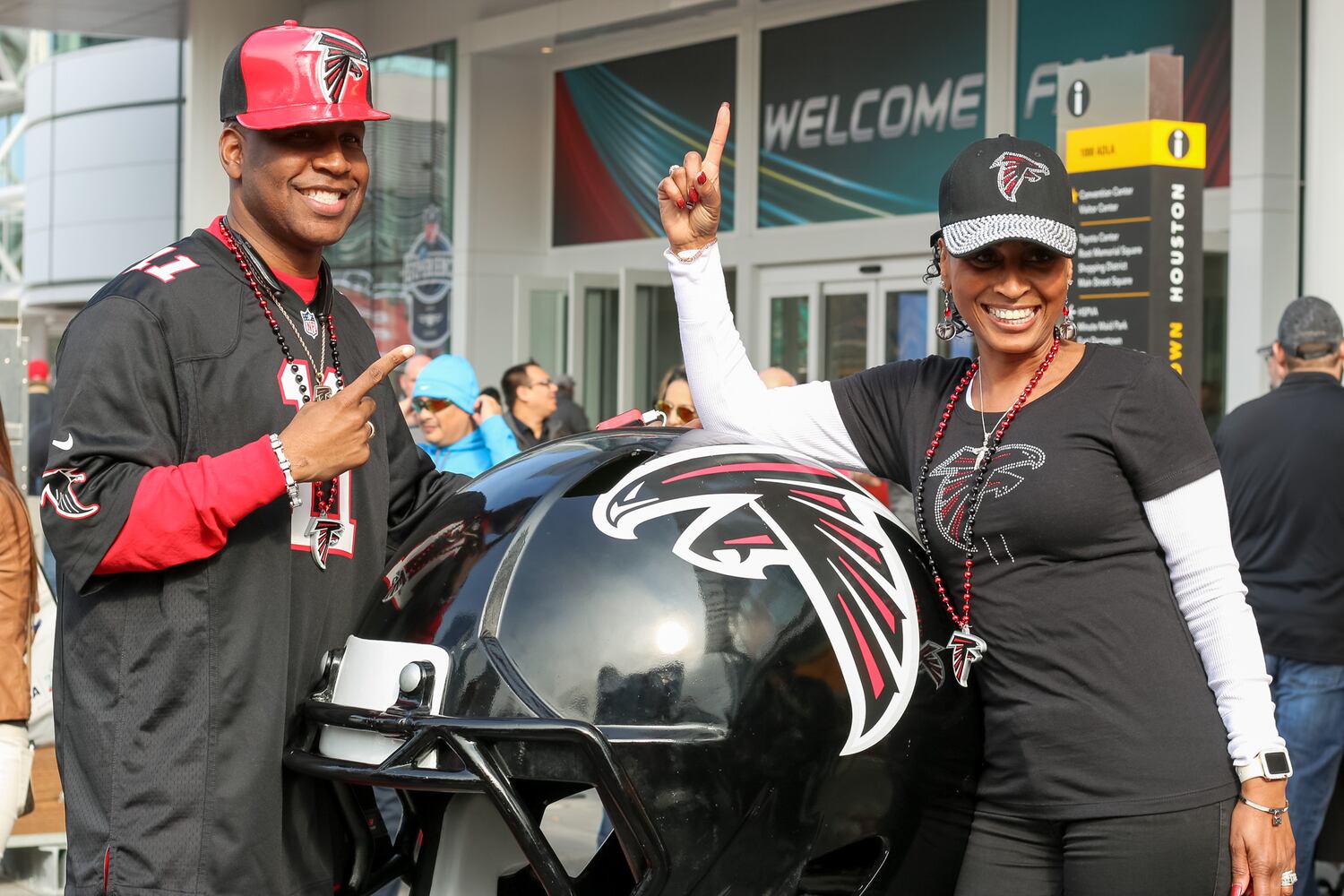 Falcons fans in Houston