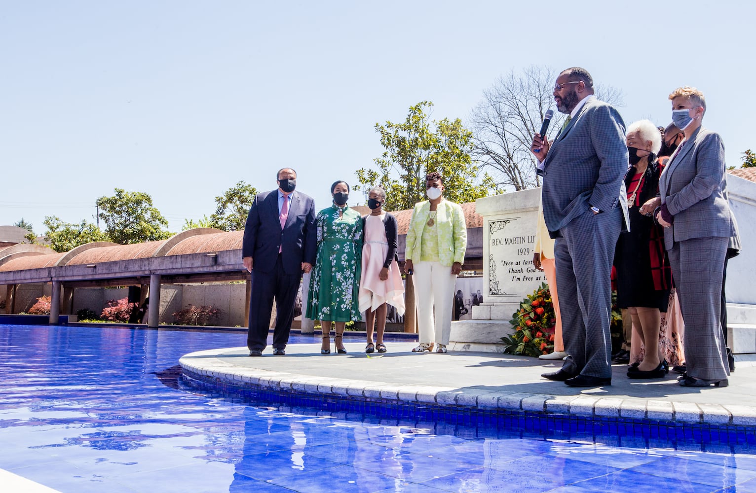 wreath-laying at MLK tomb on 53 anniversary of his death