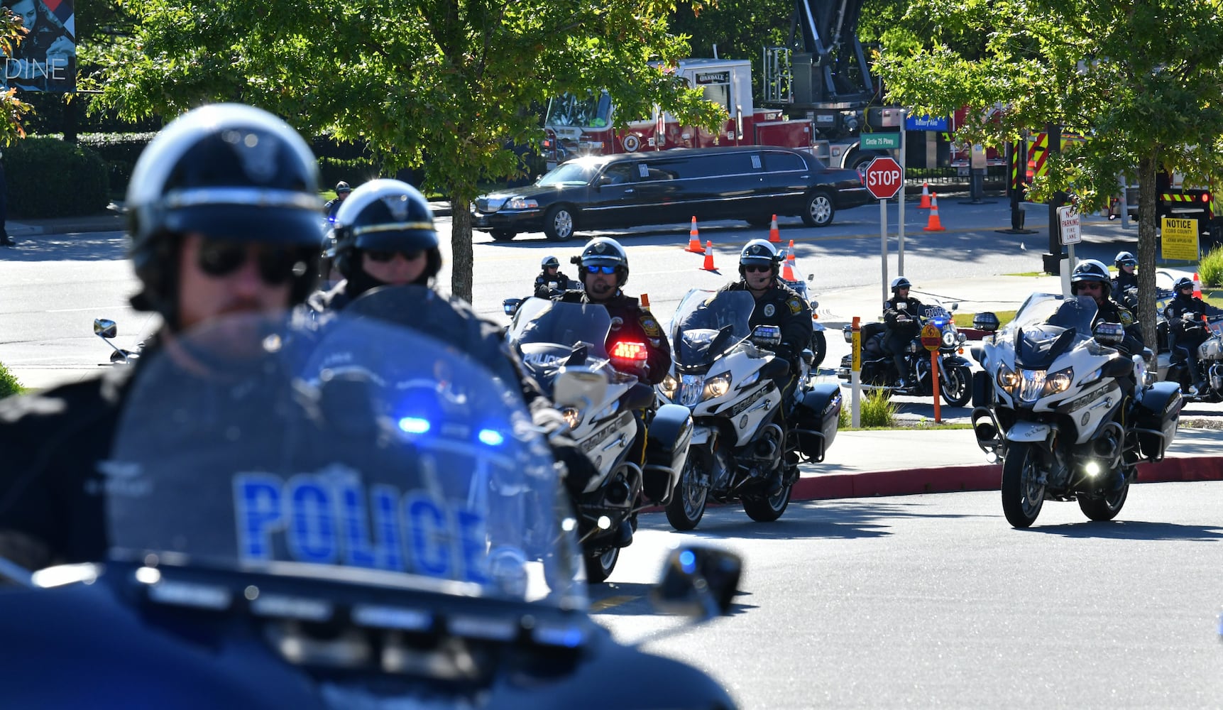 Photos: Funeral at Truist Park for Smyrna officer killed in crash