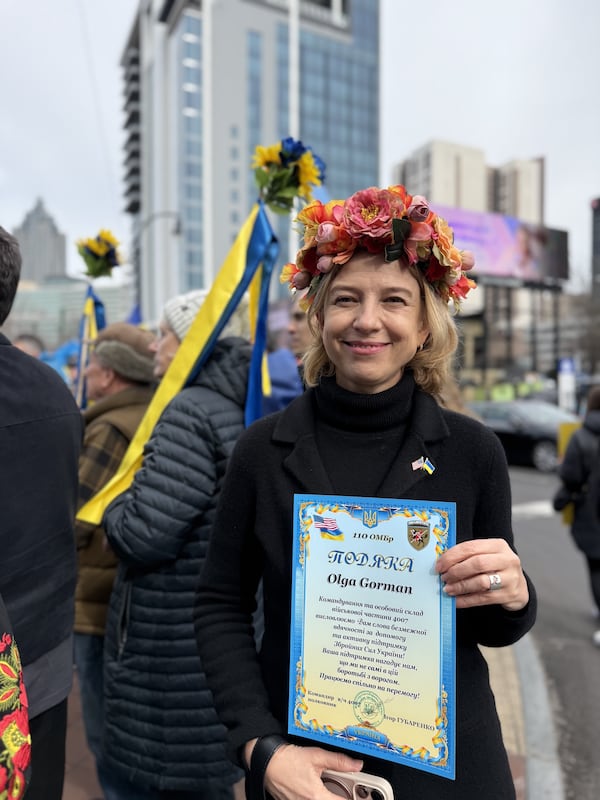 Olga Gorman is the CEO of the nonprofit HelpingUkraineUS and has organized protests in support of Ukraine for three years. (Courtesy of Maxim Poliashenko)