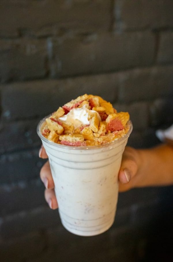 Strawberry Cookies and Creme ice cream from Grecian Gyro.
Courtesy of Grecia Gyro