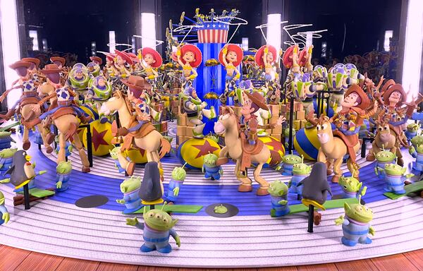 “Toy Story” 3D Pixar Zoetrope demonstrates the concept of animation. (Suzanne Van Atten for The Atlanta Journal-Constitution)